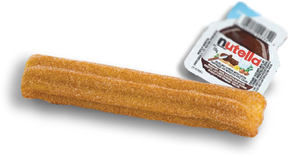Churro with caramel or Nutella