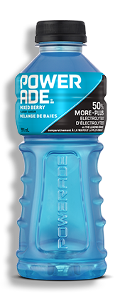 Wild berry Powerade bottle